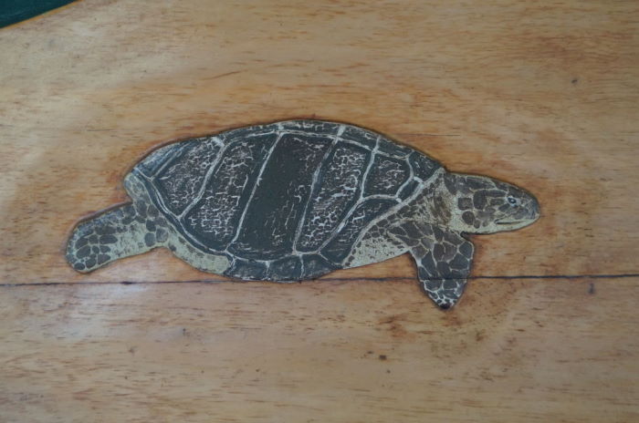 Galápagos Woodcarved Sea Turtle