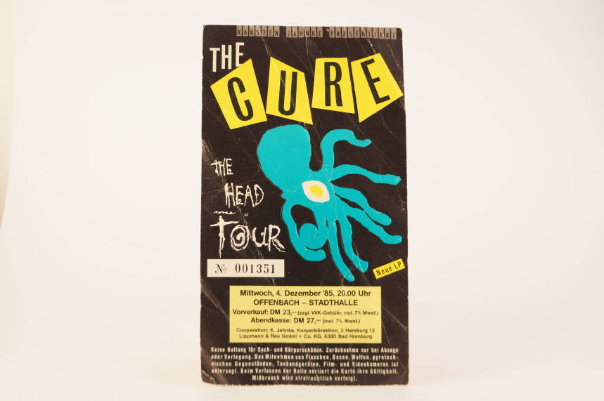 The Cure The Head Tour 1985 Concert Ticket Offenbach Germany