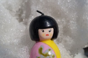 Candle Girl in snow