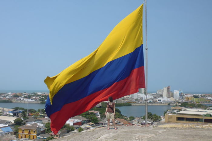 Colombia Cartagena de Indias Castillo San Felipe De Barajas Flag