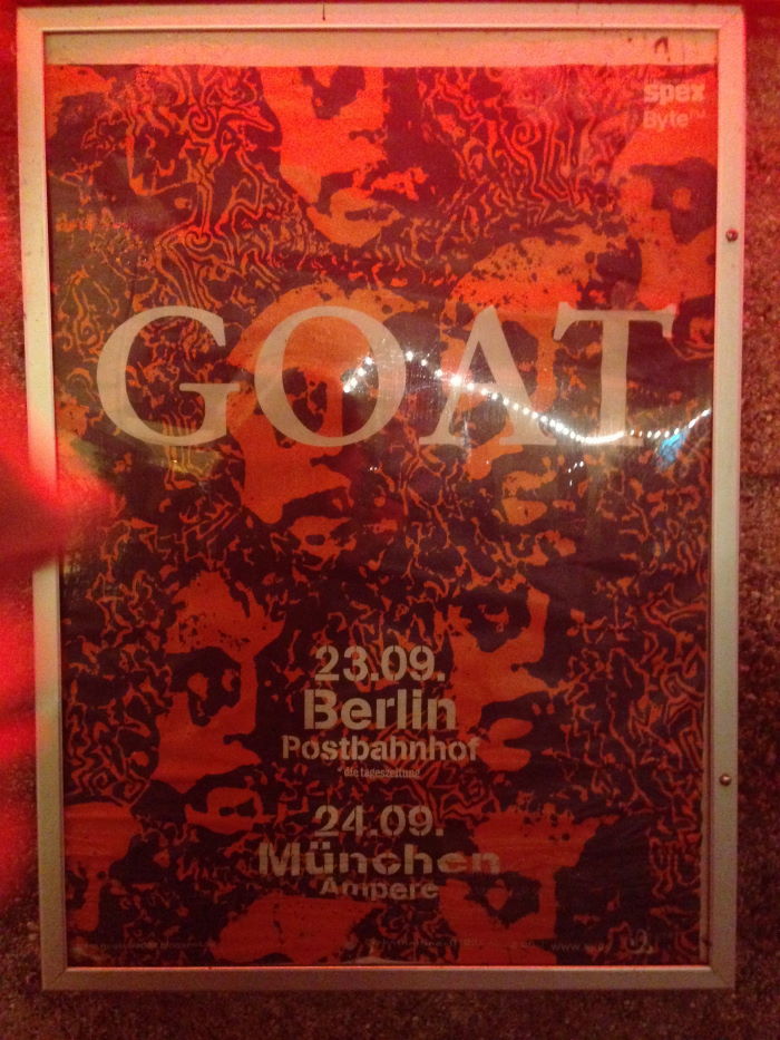 Goat Band Munich Muffathallte Ampere 2014 Poster