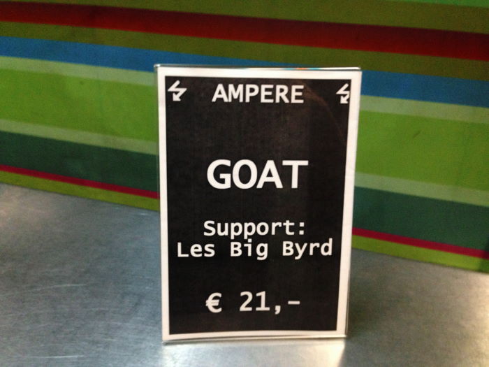 Goat Band Munich Muffathallte Ampere 2014 Entrance Fee
