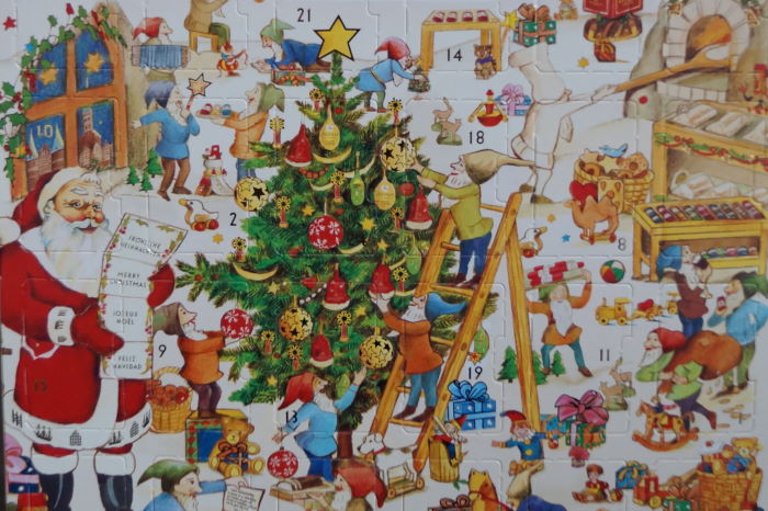Adventskalender 2014 Marzipan mit Weihnachtsbaum