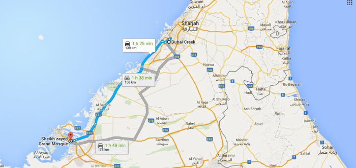 Dubai to Abu Dhabi Motorway